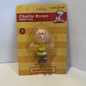 Peanuts Vintage CHARLIE BROWNS Rubber Bendable Posable Figure NIP